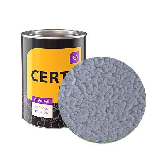 Эмаль алкидная CERTA Plast с молотковым эффектом, серый, 0,8 кг., цена - купить в интернет-магазине