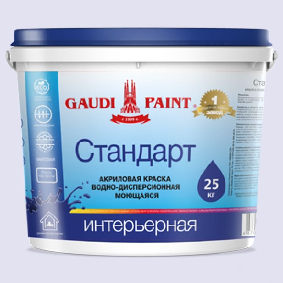 Краска акриловая GAUDI PAINT Стандарт, 7 кг., цена - купить в интернет-магазине