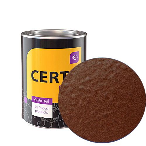 Эмаль алкидная CERTA Plast с молотковым эффектом, шоколад, 0,8 кг., цена - купить в интернет-магазине