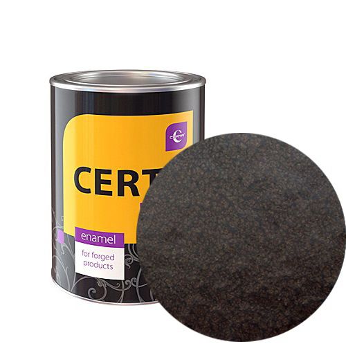 Эмаль алкидная CERTA Plast с молотковым эффектом, черный, 0,8 кг., цена - купить в интернет-магазине