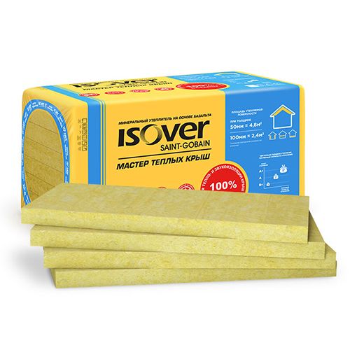 Изоляционная плита ISOVER Мастер теплых крыш 50*600*1000 4,8 м²